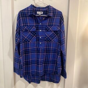 OLD NAVY boyfriend quarter buttoned flannel
